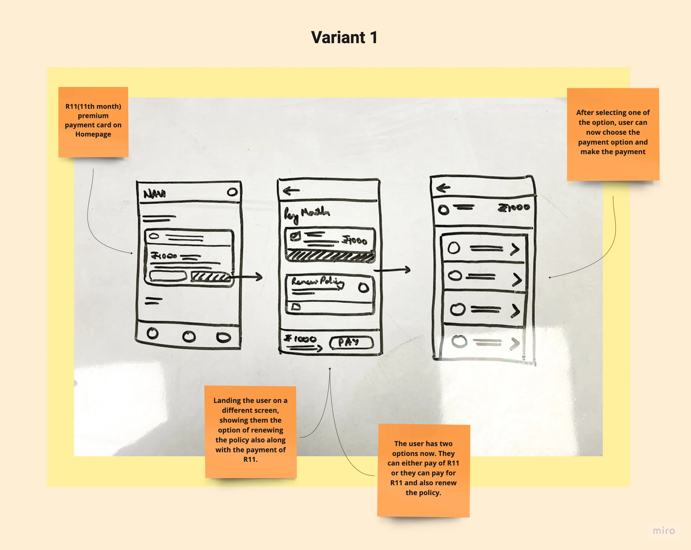 Variant 1 — information-first design direction